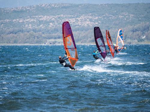 Kitesurfing and Windsurfing on Sant'Antioco Island in Sardinia